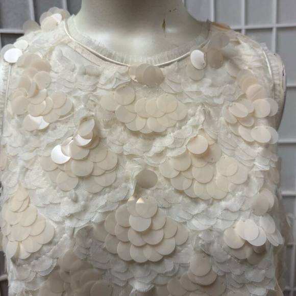 Laundry, Woman,Dress Formal,Wedding,Cream,Sz 6,Sleeveless,Knee Length,Button.! - Picture 5 of 13